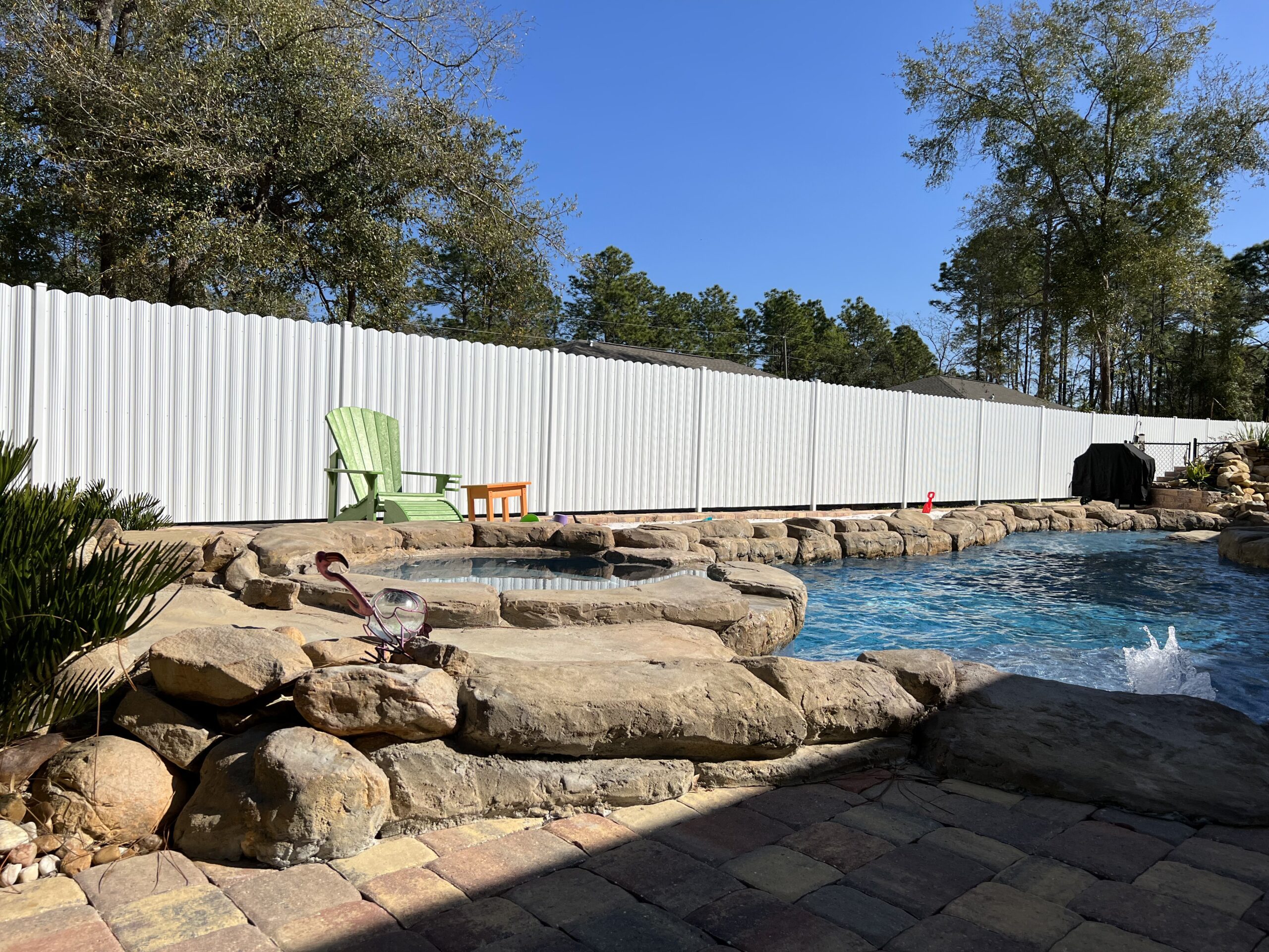 DuraFence installation in ocala, florida around a beautiful pool