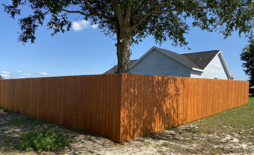 Wood Privacy Fence stained