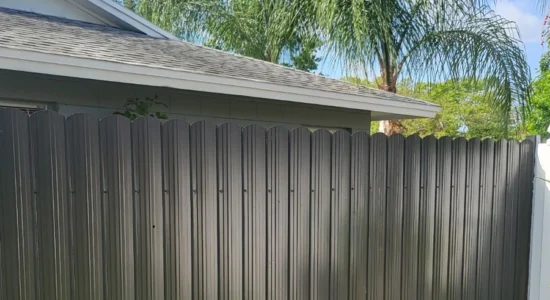 DuraFence privacy fence installed on a residential property in Central Florida